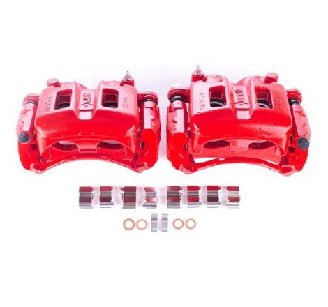 Power Stop 01-06 Mitsubishi Montero Front Red Calipers w/Brackets - Pair