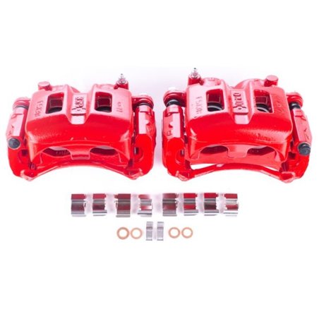 Power Stop 01-06 Mitsubishi Montero Front Red Calipers w/Brackets - Pair