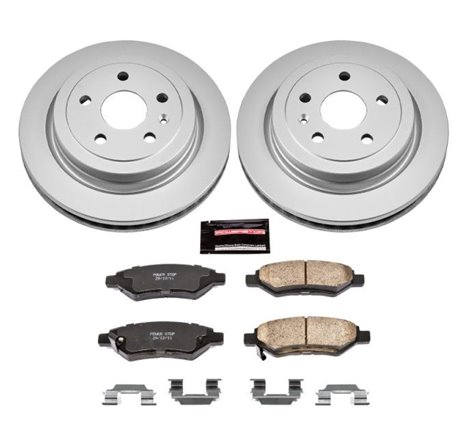 Power Stop 08-14 Cadillac CTS Rear Z17 Evolution Geomet Coated Brake Kit