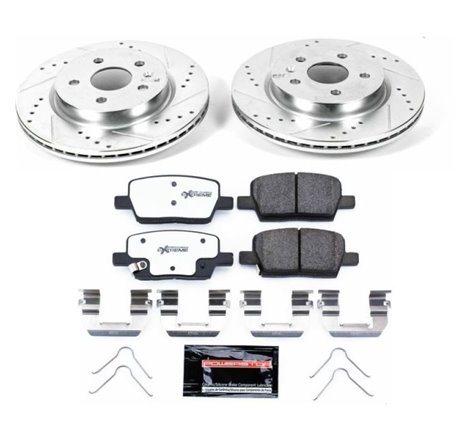 Power Stop 16-18 Cadillac CT6 Rear Z26 Street Warrior Brake Kit