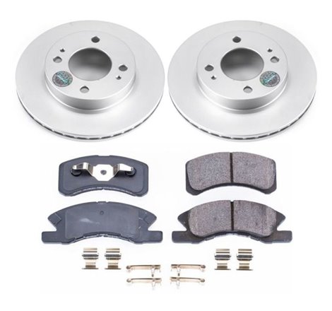 Power Stop 14-15 Mitsubishi Mirage Front Z17 Evolution Geomet Coated Brake Kit