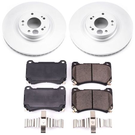 Power Stop 09-14 Hyundai Genesis Front Z17 Evolution Geomet Coated Brake Kit