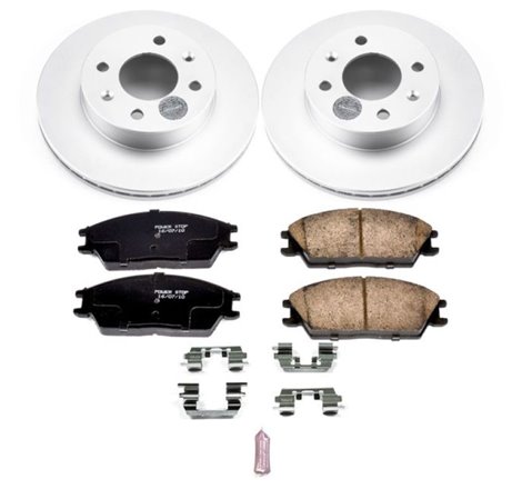 Power Stop 03-05 Hyundai Accent Front Z17 Evolution Geomet Coated Brake Kit