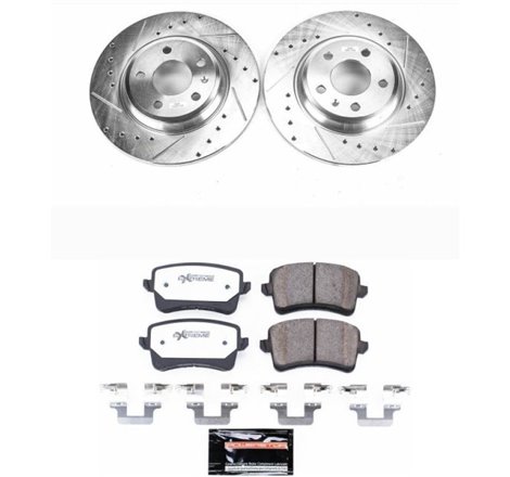 Power Stop 09-16 Audi A4 Rear Z26 Street Warrior Brake Kit