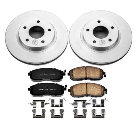 Power Stop 99-01 Nissan Maxima Front Z17 Evolution Geomet Coated Brake Kit