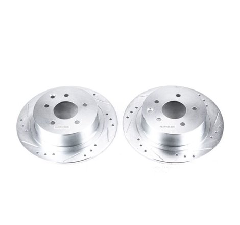 Power Stop 02-18 Nissan Altima Rear Evolution Drilled & Slotted Rotors - Pair