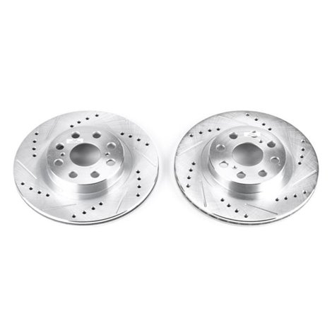 Power Stop 00-05 Toyota MR2 Spyder Rear Evolution Drilled & Slotted Rotors - Pair