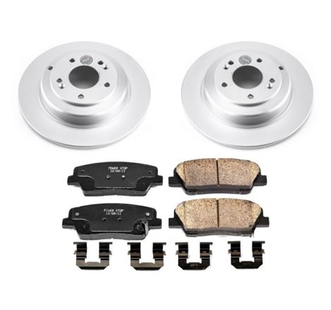 Power Stop 10-16 Hyundai Genesis Coupe Rear Z17 Evolution Geomet Coated Brake Kit