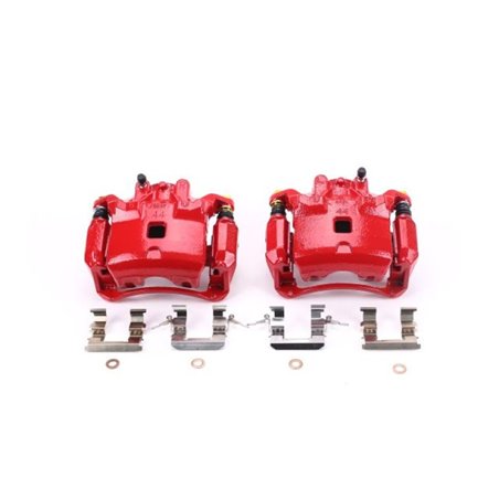 Power Stop 07-18 Nissan Sentra Front Red Calipers w/Brackets - Pair