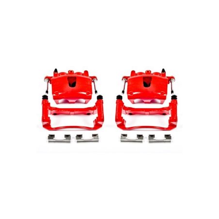 Power Stop 06-10 Jeep Commander Front Red Calipers w/Brackets - Pair