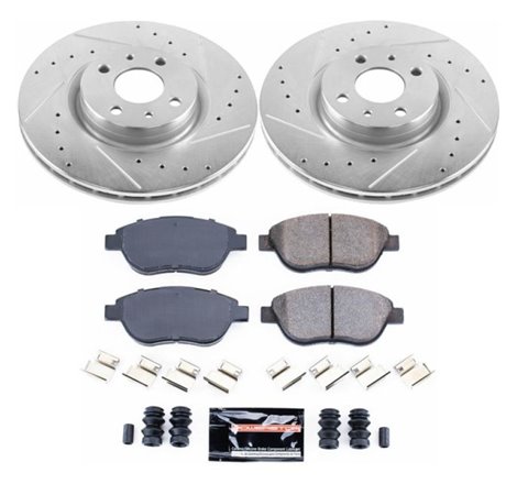 Power Stop 12-18 Fiat 500 Front Z23 Evolution Sport Brake Kit