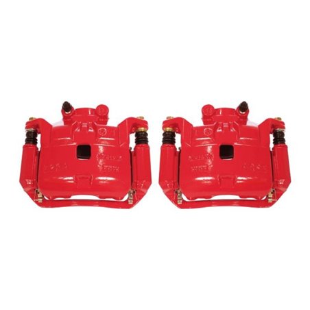 Power Stop 12-18 Nissan Versa Front Red Calipers w/Brackets - Pair