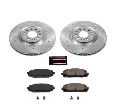 Power Stop 17-19 Jeep Cherokee Front Z23 Evolution Sport Brake Kit