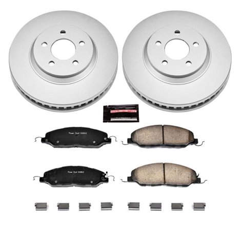 Power Stop 11-14 Ford Mustang Front Z17 Evolution Geomet Coated Brake Kit