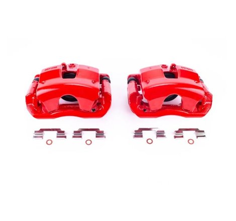 Power Stop 09-12 Mercedes-Benz C300 Front Red Calipers w/Brackets - Pair