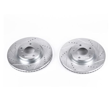 Power Stop 03-05 Infiniti G35 Front Evolution Drilled & Slotted Rotors - Pair