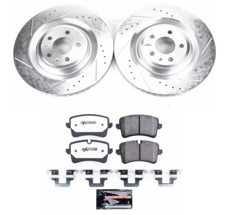 Power Stop 16-18 Audi A7 Quattro Rear Z26 Street Warrior Brake Kit