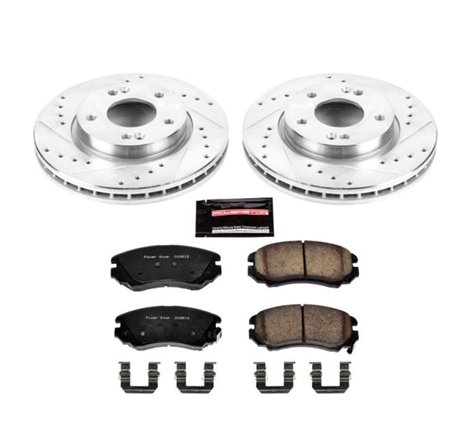 Power Stop 07-10 Hyundai Elantra Front Z23 Evolution Sport Brake Kit