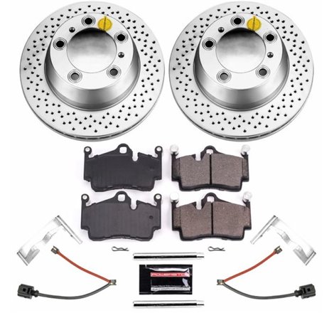 Power Stop 17-18 Porsche 718 Boxster Rear Z23 Evolution Sport Coated Brake Kit