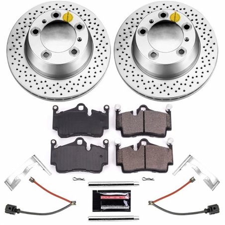 Power Stop 17-18 Porsche 718 Boxster Rear Z23 Evolution Sport Coated Brake Kit