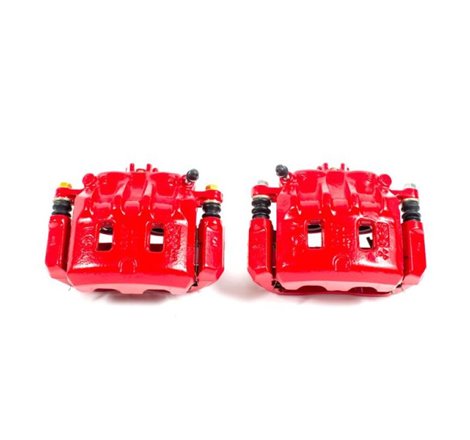 Power Stop 02-03 Subaru Impreza Front Red Calipers w/Brackets - Pair