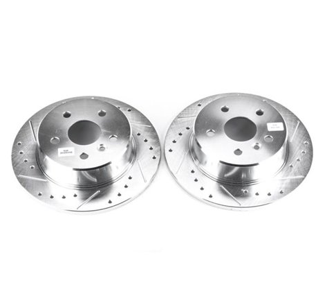 Power Stop 00-04 Toyota Avalon Rear Evolution Drilled & Slotted Rotors - Pair