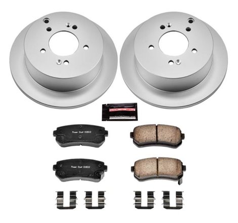 Power Stop 10-15 Hyundai Tucson Rear Z17 Evolution Geomet Coated Brake Kit