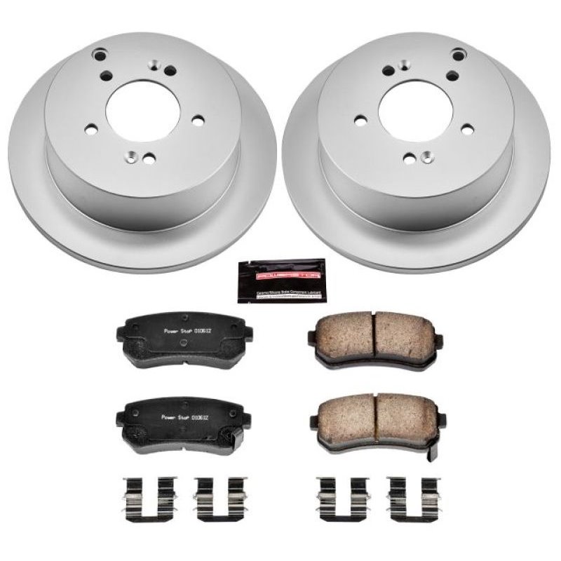 Power Stop 10-15 Hyundai Tucson Rear Z17 Evolution Geomet Coated Brake Kit