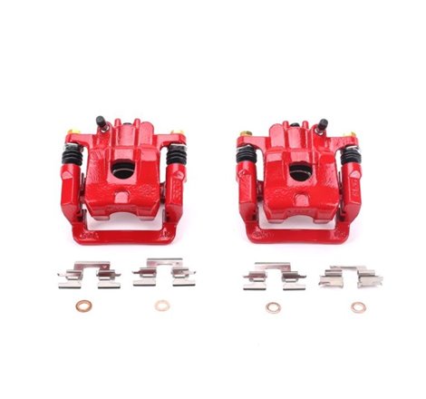 Power Stop 01-06 Acura MDX Rear Red Calipers w/Brackets - Pair