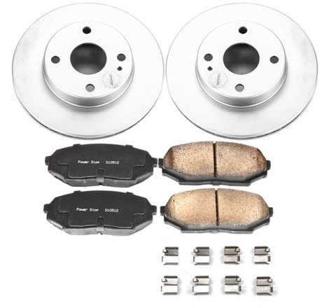 Power Stop 90-93 Mazda Miata Front Z17 Evolution Geomet Coated Brake Kit