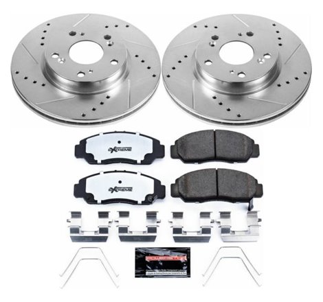 Power Stop 12-15 Honda Civic Front Z26 Street Warrior Brake Kit