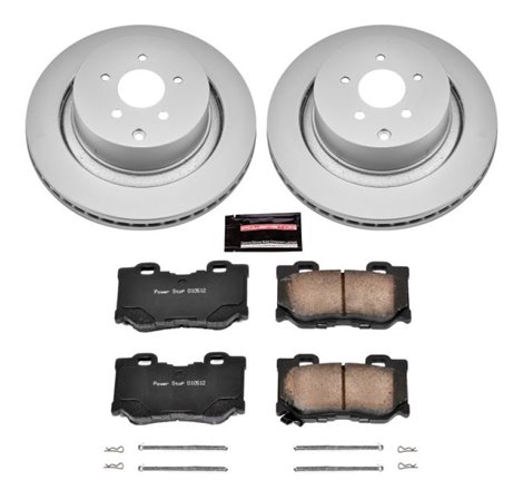 Power Stop 09-13 Infiniti FX50 Rear Z17 Evolution Geomet Coated Brake Kit