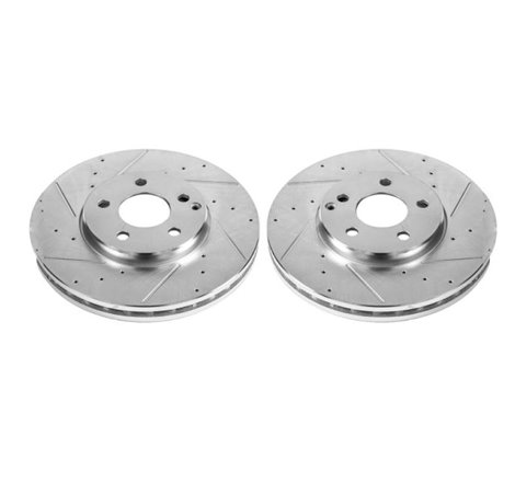 Power Stop 04-05 Mercedes-Benz E320 Front Evolution Drilled & Slotted Rotors - Pair