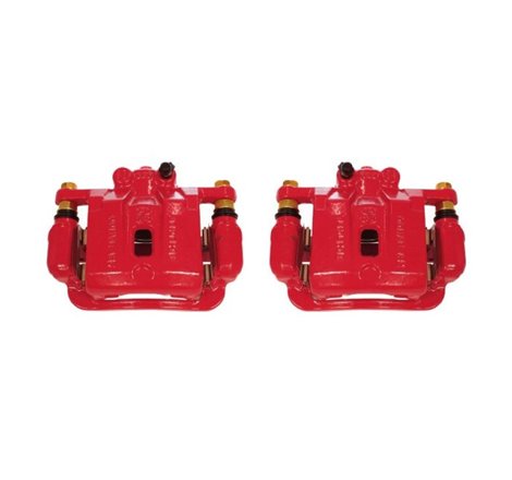 Power Stop 10-16 Hyundai Genesis Coupe Rear Red Calipers w/Brackets - Pair