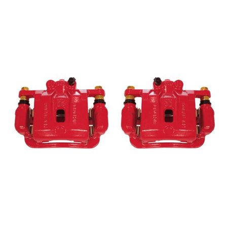 Power Stop 10-16 Hyundai Genesis Coupe Rear Red Calipers w/Brackets - Pair