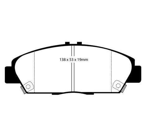 EBC 92-96 Honda Prelude 2.2 Yellowstuff Front Brake Pads