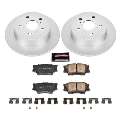 Power Stop 07-12 Lexus ES350 Rear Z17 Evolution Geomet Coated Brake Kit