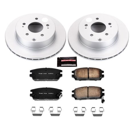 Power Stop 06-12 Mitsubishi Eclipse Rear Z17 Evolution Geomet Coated Brake Kit