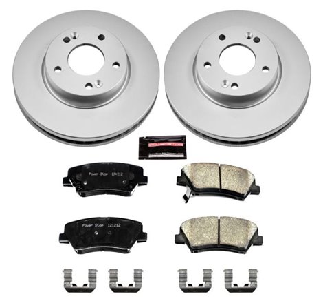 Power Stop 11-16 Hyundai Elantra Front Z17 Evolution Geomet Coated Brake Kit