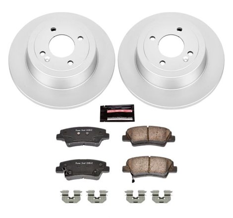 Power Stop 12-18 Hyundai Accent Rear Z17 Evolution Geomet Coated Brake Kit