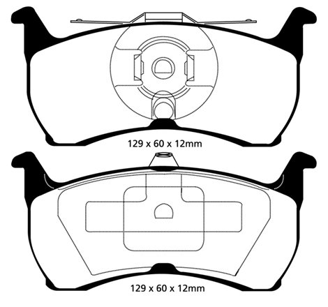 EBC 93-00 Aston Martin Virage 5.3 (PBR Caliper) Yellowstuff Rear Brake Pads