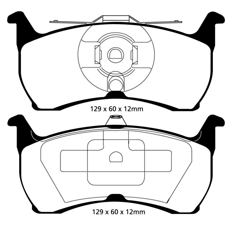 EBC 93-00 Aston Martin Virage 5.3 (PBR Caliper) Yellowstuff Rear Brake Pads