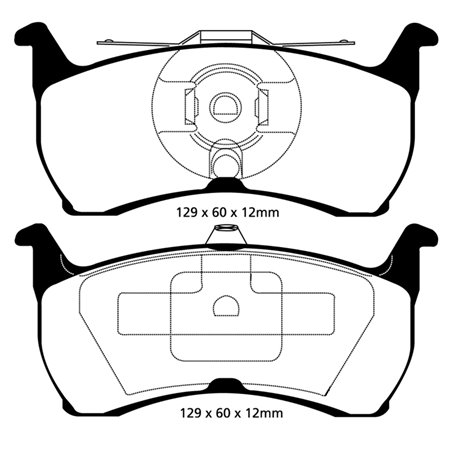 EBC 93-00 Aston Martin Virage 5.3 (PBR Caliper) Yellowstuff Rear Brake Pads