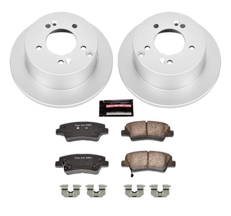 Power Stop 08-10 Hyundai Sonata Rear Z17 Evolution Geomet Coated Brake Kit