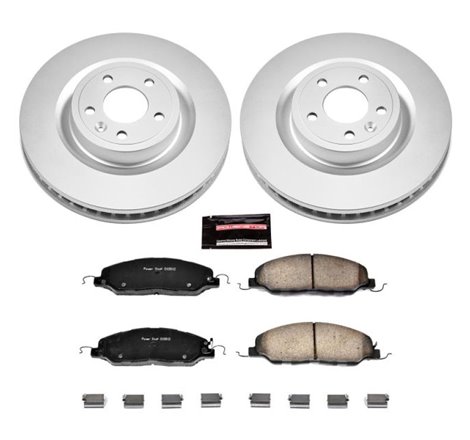 Power Stop 11-14 Ford Mustang Front Z17 Evolution Geomet Coated Brake Kit