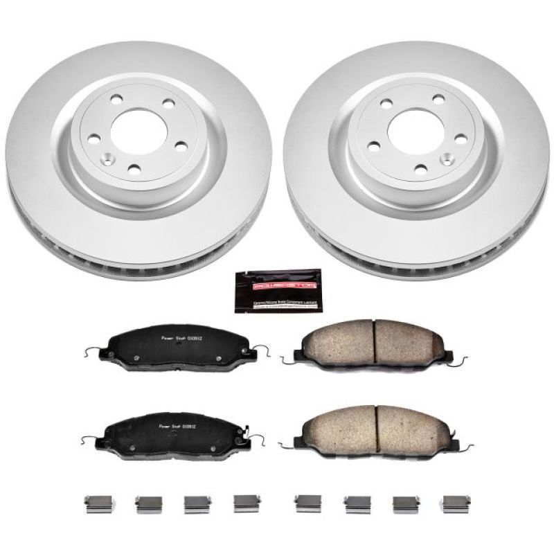 Power Stop 11-14 Ford Mustang Front Z17 Evolution Geomet Coated Brake Kit