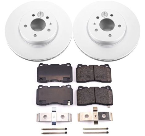 Power Stop 13-18 Cadillac ATS Front Z17 Evolution Geomet Coated Brake Kit