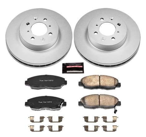 Power Stop 96-05 Honda Civic Front Z17 Evolution Geomet Coated Brake Kit