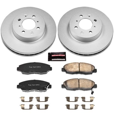 Power Stop 96-05 Honda Civic Front Z17 Evolution Geomet Coated Brake Kit