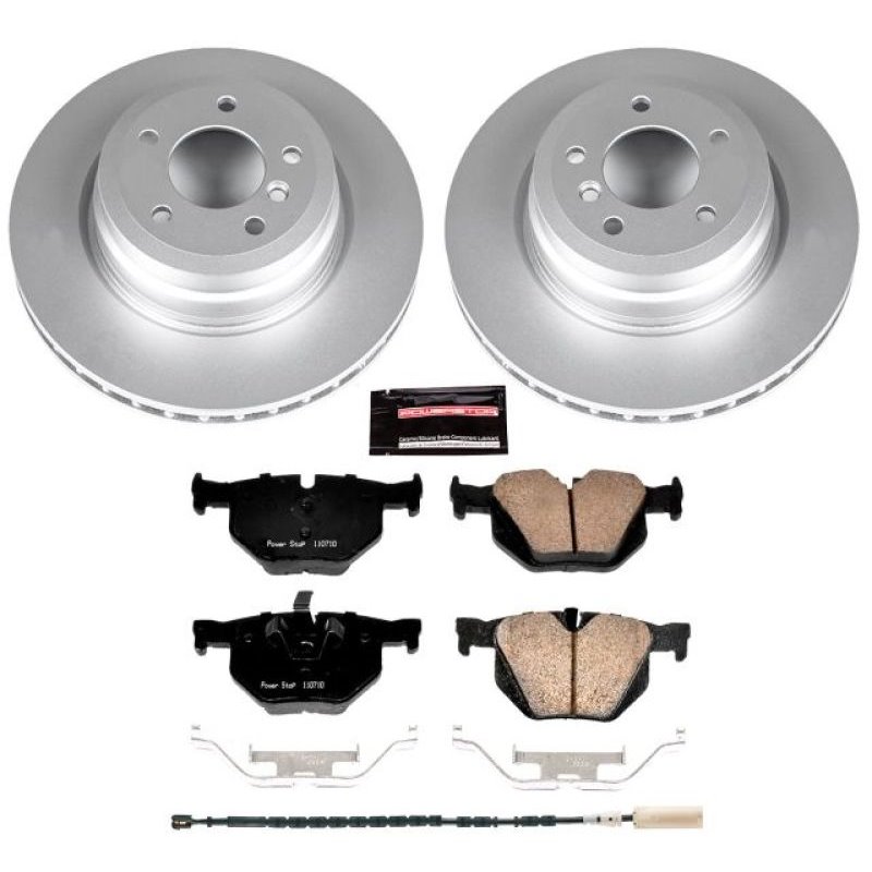 Power Stop 11-13 BMW 335i Rear Z23 Evolution Sport Coated Brake Kit